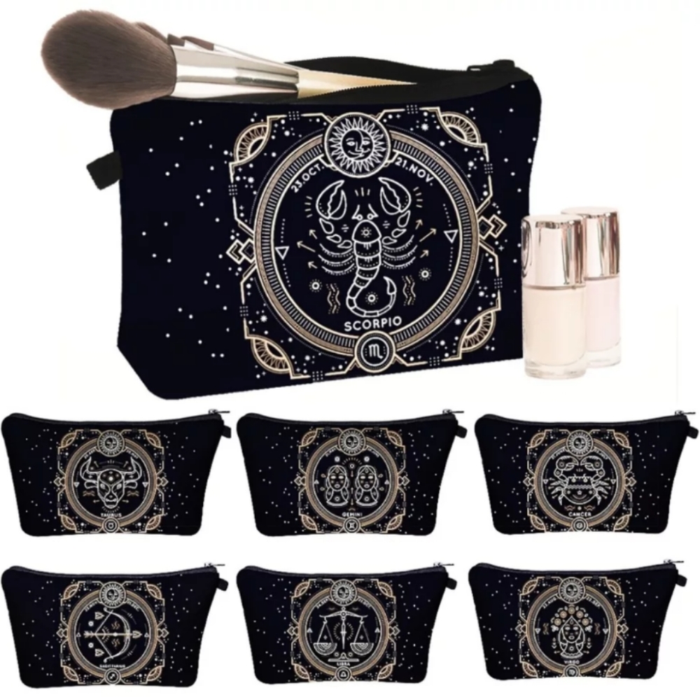 3/$15 Zodiac cosmetic toiletry bag